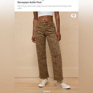 American Eagle Outfitters Stovepipe Leopard Print Pants